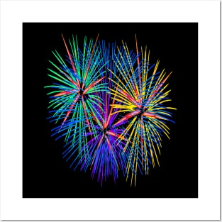 Light Up The Night Sky Colorful Fireworks Celebrations 6 Posters and Art